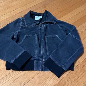 Reserve Fairfax Denim Black Jacket Size Large- Y2K style